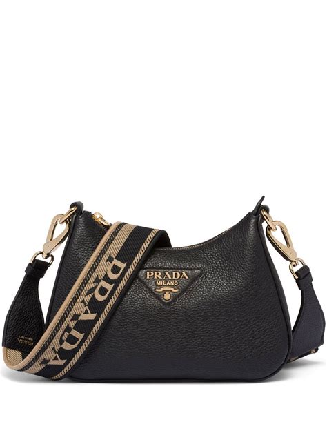 prada logo-strap cross body bag